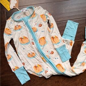 NWT Angel Dear Bamboo Pancake Zip Pajamas